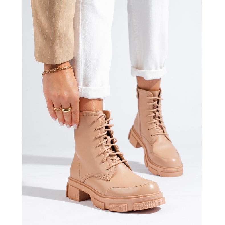 Beige snörväska för kvinnor 1