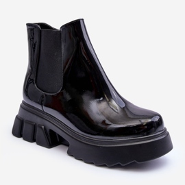 Lackade dam Worker Chelsea Boots Black Brizora svart 1