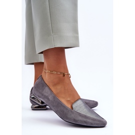 PD1 Flat Mocka Balett Flats Grå Loxes 1