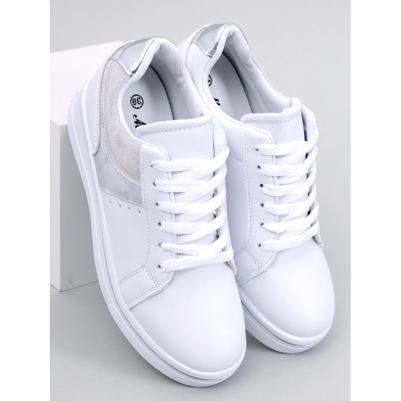 Tobey Silver wedge sneakers vit 1