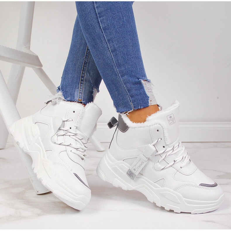 News Damisolerade sneakers med tjock sula vit NYHETER 1