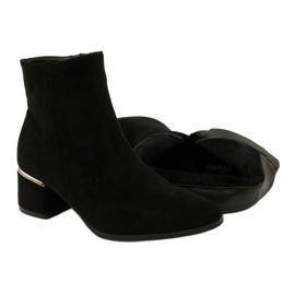 Evento Stövlar i mocka med silverdekor, Svart 23BT35-6420 5