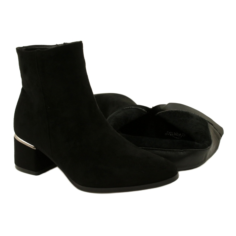 Evento Stövlar i mocka med silverdekor, Svart 23BT35-6420 5