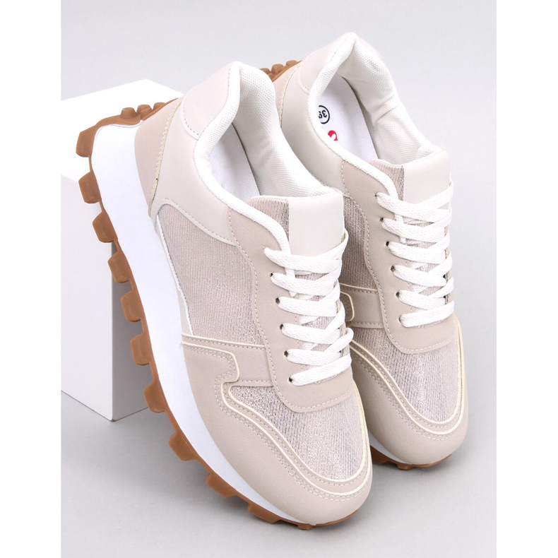 Bois Beige sneakers med hög sula 1