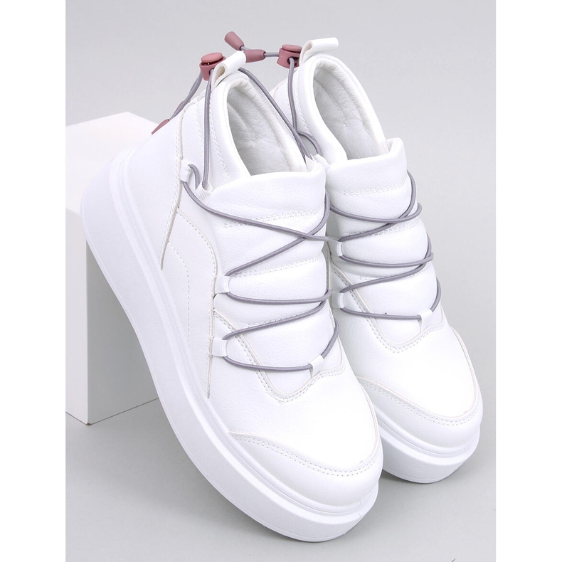 Cooper White klädda sneakers vit 1