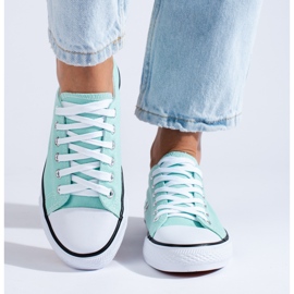 Shelovet klassiska mint sneakers grön 2
