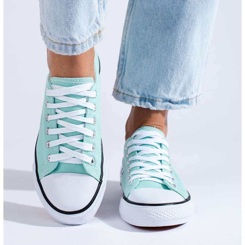 Shelovet klassiska mint sneakers grön 2