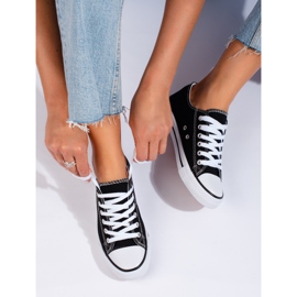 Klassiska svarta Shelovet sneakers för kvinnor 1