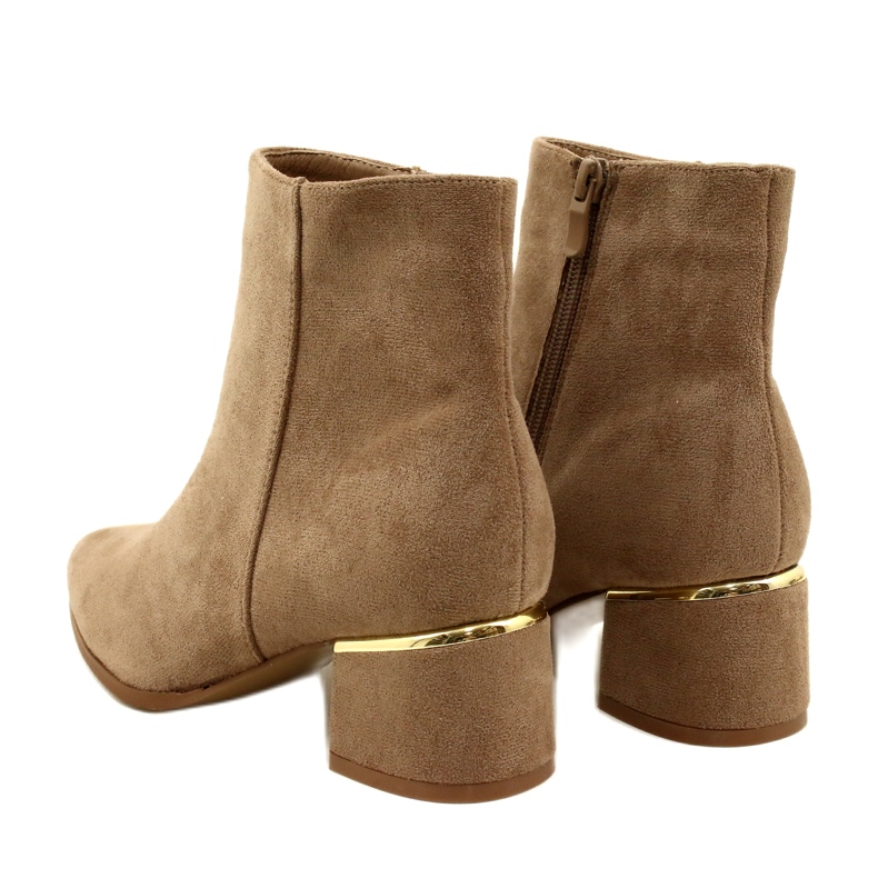 Evento Mockastövlar med gulddekor, Beige 23BT35-6420 3