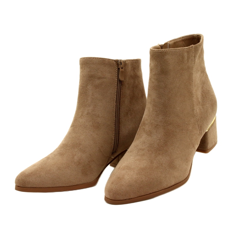 Evento Mockastövlar med gulddekor, Beige 23BT35-6420 2