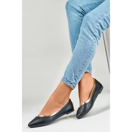 Svarta ballerinor för damer med gyllene tillägg 1