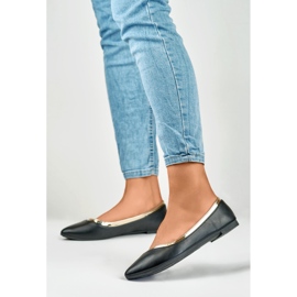 Svarta ballerinor för damer med gyllene tillägg 2