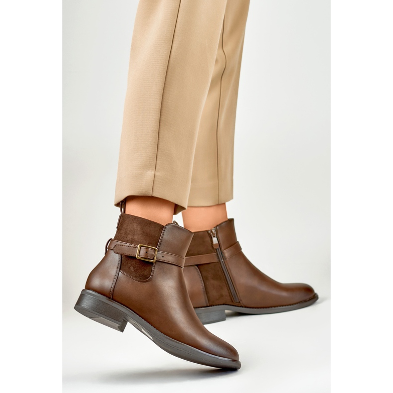 Bruna casual stövlar för kvinnor 1