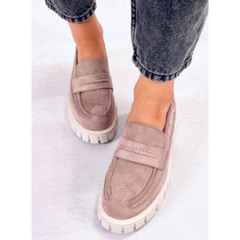 Chandra Khaki plattform loafers violett 1