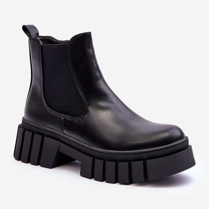 PG1 Chunky Leather Boots Chelsea Boots Black Orryss svart 1