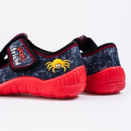 Svarta och röda spindeltofflor från Shelovet blå 1