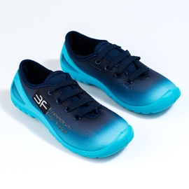 Boys marinblå Shelovet slip-on sneakers 1