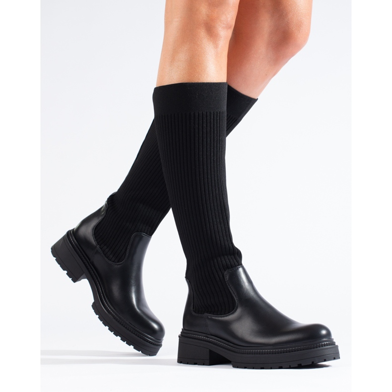 Svarta slip-on boots från Shelovet 1