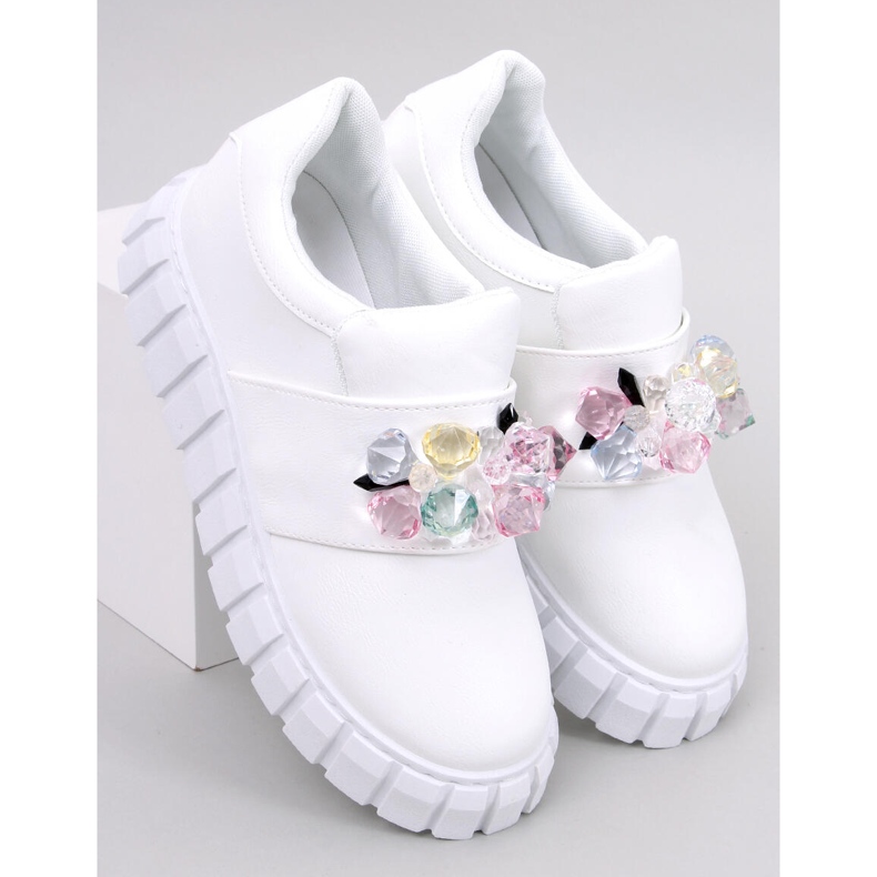 Plattformsbrogues Worth White vit 1