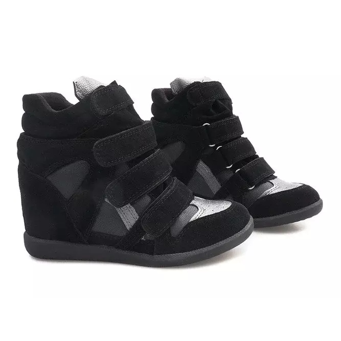 Wedge Sneakers R9686 Svart 1