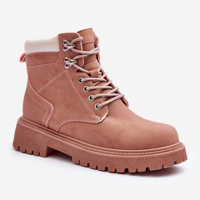 Kvinnors läder varma fällare Rosa stolpar 1