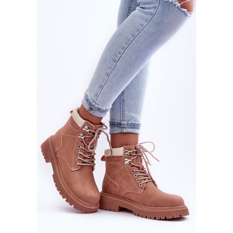 Kvinnors läder varma fällare Rosa stolpar 2