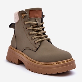 Damstövlar med fårskinnsgrön Jette 1