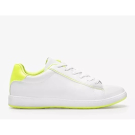 Neon Yellow Carol vita sneakers för kvinnor 1