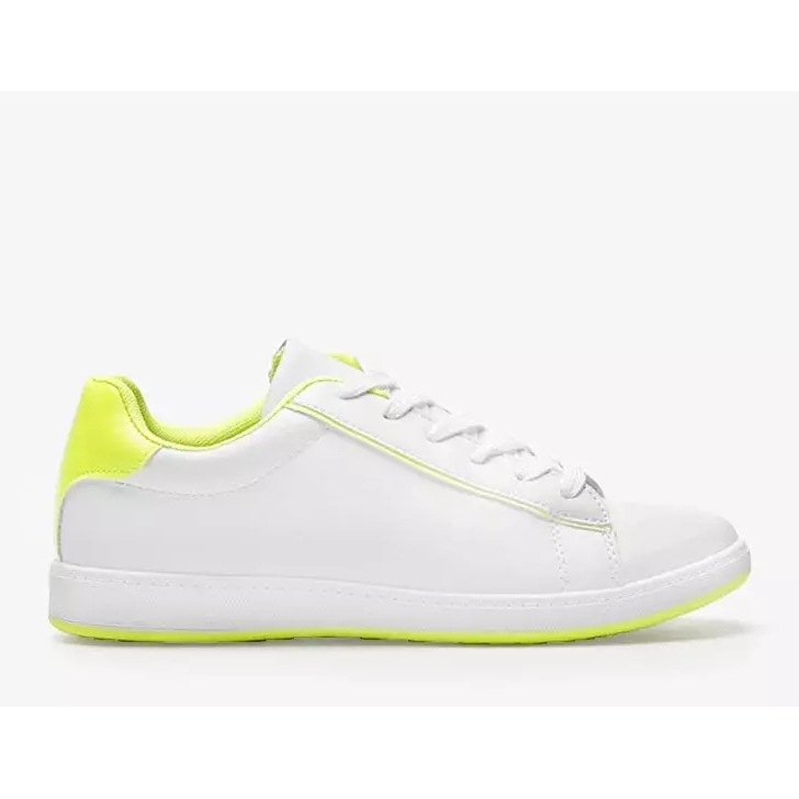 Neon Yellow Carol vita sneakers för kvinnor 1