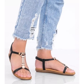 Liva svarta sandaler för kvinnor 1