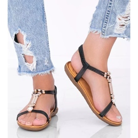 Liva svarta sandaler för kvinnor 2