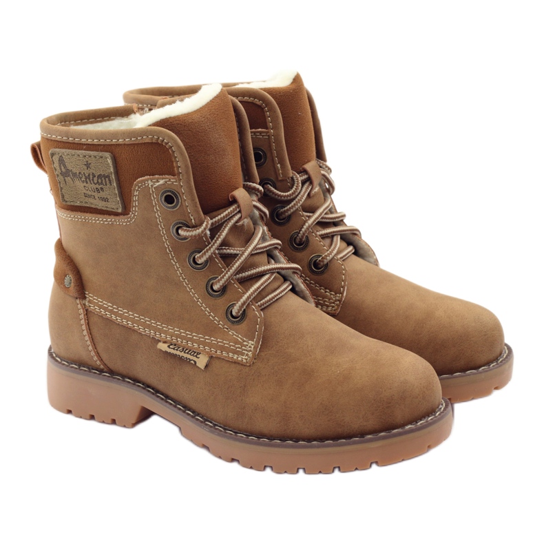 American Club Vinterstövlar, stövlar, tofflor, amerikansk kamel från 1904 brun mångfärgad 4