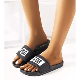 Svarta Big Star DD274A266 tofflor för kvinnor 1