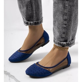 Marinblå halvgenomskinliga Marx ballerinor 1