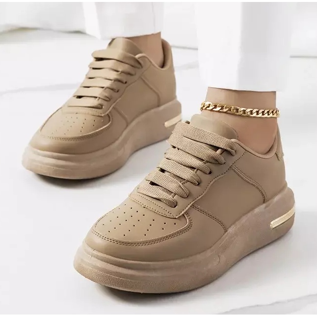 Bruna Staplet sneakers kaki grön 1