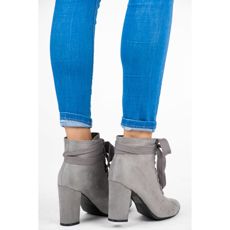 Vices New Collection Stövlar med snygg bindning grå 1