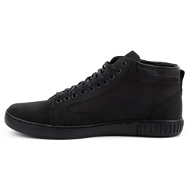 Polbut Herr läder creepers skor 2108sw svart 1