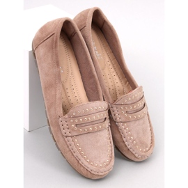Deys Khaki loafers för dam beige 1