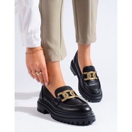 Svarta dammockasiner på en tjock Shelovet-plattform 2