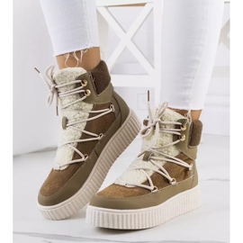 PA1 Gröna snökängor för kvinnor från Laursen beige brun kaki 1