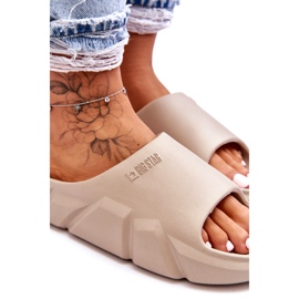 Lättviktiga Big Star Foam Tofflor för kvinnor LL274593 Beige 2