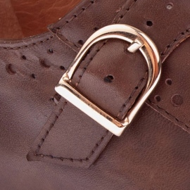 Marco Shoes Munkar i äkta läder brun 2