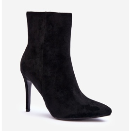 FB2 Svart mocka högklackade stövlar Eberpia 1