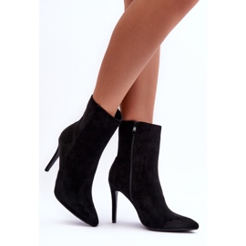 FB2 Svart mocka högklackade stövlar Eberpia 2