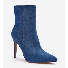 FB2 Jeans Stövlar med hög klack Blå Eberpia 1