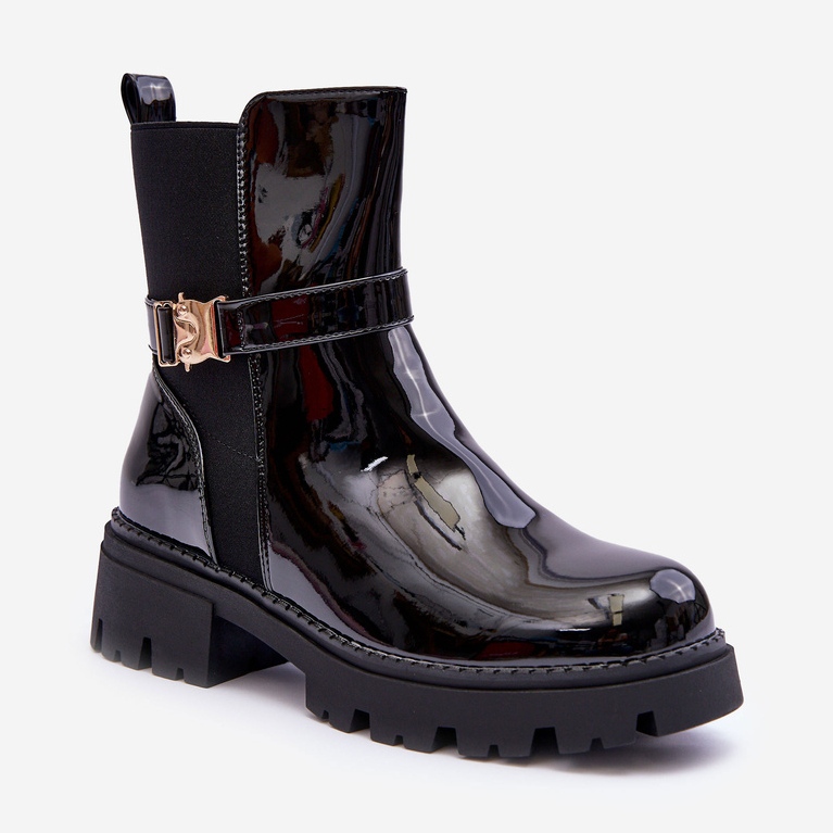 FB2 Lackade Jodhpurstövlar för dam Svarta Elspetia 1