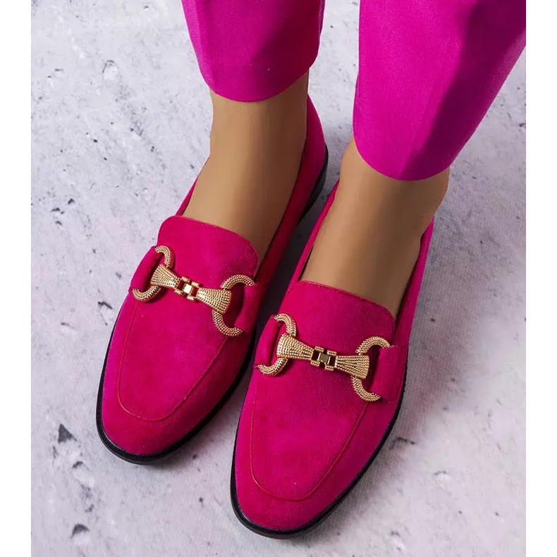 PA1 Fluet rosa loafers med gulddekoration 2