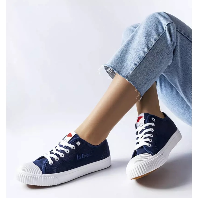 Marinblå sneakers Lee Cooper LCW-23-44-1645L 2