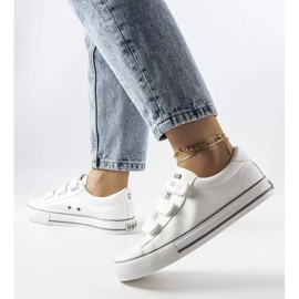 Vita sneakers med kardborreband Big Star LL274A205 2