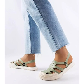 BM Kantongröna gummisandaler 1